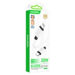 KAKUSIGA καλώδιο Lightning σε USB-C KSC-998, σιλικόνης, 30W, 480Mbps, 1m, λευκό - Image 3