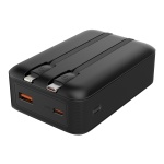 POWERTECH power bank PT-1504 με καλώδια & οθόνη, 20000mah, 22.5W, μαύρο - Image 2
