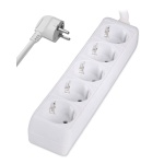 POWERTECH πολύπριζο PT-869, 5x schuko, 16A, 1.5m, λευκό