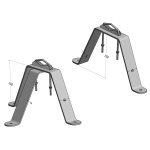 VIKAR Βάση τοίχου 21003 για στήριξη ιστού, ατσάλινη, 15cm, 2τμχ - Image 2