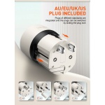 LDNIO φορτιστής τοίχου Q2319 με καλώδιο Lightning, EU/UK/US/AU βύσμα, USB/USB-C, 30W, γκρι - Image 2