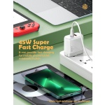 LDNIO φορτιστής τοίχου A2526C με καλώδιο, USB & USB-C, 45W PD, λευκός - Image 2