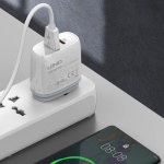 LDNIO φορτιστής τοίχου Q229 με καλώδιο, USB & USB-C, 20W PD, λευκός - Image 2