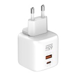 LDNIO φορτιστής τοίχου Q2617 με καλώδιο USB-C, EU/UK/US βύσμα, USB/USB-C, 65W, GaN, λευκός - Image 5