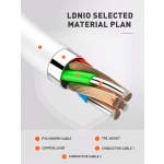 LDNIO καλώδιο Lightning σε USB-C LC121I, 30W PD, 1m, λευκό - Image 3