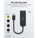 GOOBAY αντάπτορας δικτύου 76579, USB-C, 1000Mbps Ethernet, μαύρος - Image 4