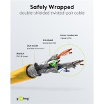 GOOBAY καλώδιο δικτύου 93210, CAT 6 S/FTP, copper, 250MHz, 0.25m, κίτρινο - Image 3