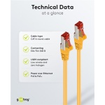GOOBAY καλώδιο δικτύου 93210, CAT 6 S/FTP, copper, 250MHz, 0.25m, κίτρινο - Image 5