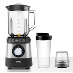 BRUNO μπλέντερ 3 σε 1 προηγμένων λειτουργιών BRN-0254, 1500W, 1.8L γυάλινη κανάτα, 6 λεπίδες, inox-μαύρο