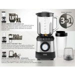 BRUNO μπλέντερ 3 σε 1 προηγμένων λειτουργιών BRN-0254, 1500W, 1.8L γυάλινη κανάτα, 6 λεπίδες, inox-μαύρο - Image 5