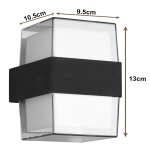 POWERTECH LED φωτιστικό τοίχου HLL-0159, 14W, 4000K, 1190lm, IP65, μαύρο - Image 3