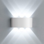POWERTECH LED φωτιστικό τοίχου HLL-0160, 6W, 4000K, 510lm, IP65, λευκό - Image 2