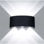 POWERTECH LED φωτιστικό τοίχου HLL-0161, 6W, 4000K, 510lm, IP65, μαύρο - Image 2