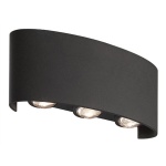 POWERTECH LED φωτιστικό τοίχου HLL-0161, 6W, 4000K, 510lm, IP65, μαύρο