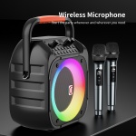 JYX φορητό ηχείο T26-T με 2x μικρόφωνα, 20W, 4000mah, LED, μαύρο - Image 4