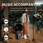 JYX φορητό ηχείο T26-T με 2x μικρόφωνα, 20W, 4000mah, LED, μαύρο - Image 5