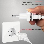 POWERTECH αντάπτορας πρίζας US σε EU PT-927, με ασφάλεια, 4.8mm, λευκός - Image 2