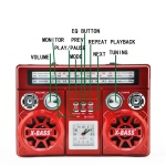 Επαναφορτιζόμενο ραδιόφωνο - XB373BT - Waxiba - 003736 - Red - Image 4