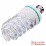 Λάμπα LED - Spiral Corn - E27 - 20W - 6500K - 356984 - Image 2