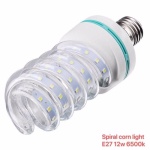 Λάμπα LED - Spiral Corn - E27 - 12W - 6500K - 356960 - Image 2