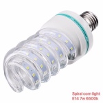 Λάμπα LED - Spiral Corn - E14 - 7W - 6500K - 356939 - Image 2