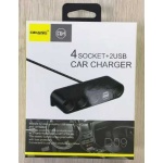 Πολύπριζο φόρτισης αναπτήρα αυτοκινήτου με 4 παροχές - 2 Θύρες USB - D09 - 428090 - Image 2