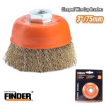 Συρματόβουρτσα καμπάνα για γωνιακό τροχό - 75mm - Finder - 196593 - Image 2