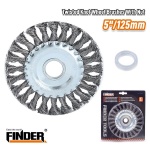 Συρματόβουρτσα πλεκτή για τροχό - 5""/125mm - Finder - 196599 - Image 2