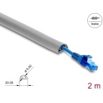 DELOCK κανάλι καλωδίων 20765 με αυτοκόλλητο, εύκαμπτο PVC, 20x10mm, 2m, γκρι - Image 2