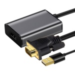 CABLETIME αντάπτορας HDMI σε VGA CT-VGAH με USB, 1080p, 0.15m, μαύρος - Image 2