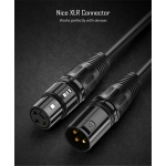 CABLETIME καλώδιο μικροφώνου XLR AV350, 3P, M/F, 24AWG, 5m, μαύρο - Image 2