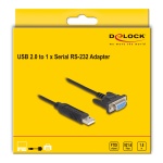 DELOCK καλώδιο USB σε RS-232 67382, 921.6Kbps, 1.8m, μαύρο - Image 3