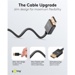 GOOBAY καλώδιο DisplayPort 77443, 8K/120Hz, 40 Gbps, 2m, μαύρο - Image 2