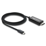 DELOCK καλώδιο USB-C σε HDMI 81704, 4K/60Hz, 2m, μαύρο - Image 2