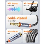 CABLETIME καλώδιο προέκτασης ήχου 3.5mm CT-AE35M, gold plated, 3m, μαύρο - Image 2