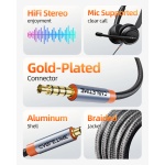 CABLETIME καλώδιο ήχου 3.5mm CT-AM35M, gold plated, 1.5m, μαύρο - Image 2