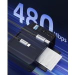 CABLETIME καλώδιο USB-C σε USB Type B CT-CMBM1, 480Mbps, 1.5m, μαύρο - Image 2