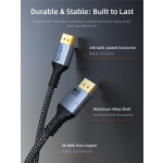 CABLETIME καλώδιο DisplayPort 2.1 CT-DP16K, VESA Certified, 16K/60Hz, 80 Gbps, 2m, μαύρο - Image 2