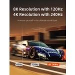 CABLETIME καλώδιο DisplayPort 2.1 CT-DP16K, VESA Certified, 16K/60Hz, 80 Gbps, 2m, μαύρο - Image 3