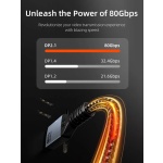 CABLETIME καλώδιο DisplayPort 2.1 CT-DP16K, VESA Certified, 16K/60Hz, 80 Gbps, 2m, μαύρο - Image 4