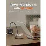 CABLETIME docking station CT-HBP2-AG7, 7 θυρών, USB-C, 4K, 100W, γκρι - Image 4