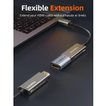 CABLETIME αντάπτορας HDMI CT-HEF8K-AG, 8K/60Hz, 4K/120Hz, 48 Gbps, γκρι - Image 2