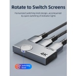 CABLETIME HDMI switch CT-HS4K2-AG, 2 σε 1, 4K/60Hz, bi-directional, γκρι - Image 2