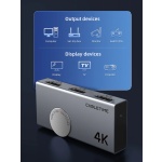 CABLETIME HDMI switch CT-HS4K2-AG, 2 σε 1, 4K/60Hz, bi-directional, γκρι - Image 3
