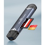 POWERTECH card reader PT-1343 για SD & micro SD, USB 3.2, 5Gbps, γκρι - Image 2