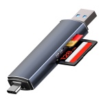 POWERTECH card reader PT-1343 για SD & micro SD, USB 3.2, 5Gbps, γκρι - Image 3