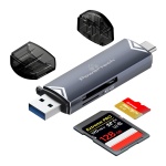POWERTECH card reader PT-1343 για SD & micro SD, USB 3.2, 5Gbps, γκρι - Image 5