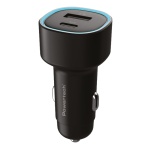 POWERTECH φορτιστής αυτοκινήτου PT-1539, USB & USB-C, 85W, μαύρος