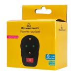 POWERTECH αντάπτορας ρεύματος PT-810, 1x schuko, 16A, μαύρος - Image 2