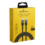 POWERTECH καλώδιο USB-C σε USB-C PTR-0168, PD 60W, copper, 1.5m, μαύρο - Image 2